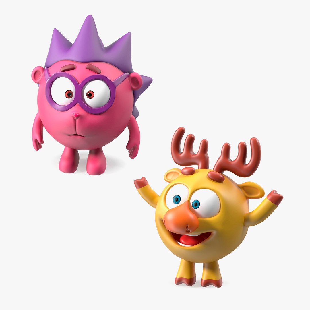 KikoRiki Characters Collection 3D model preview