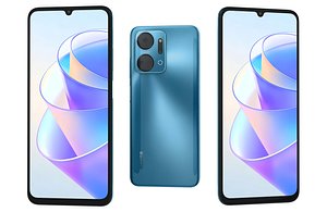 Honor X7A Blue Low Poly 3D model