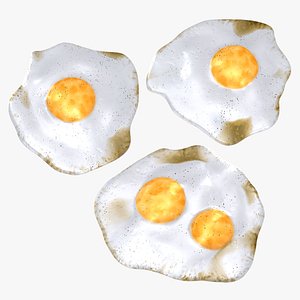3D Crispy Fried Egg Collection