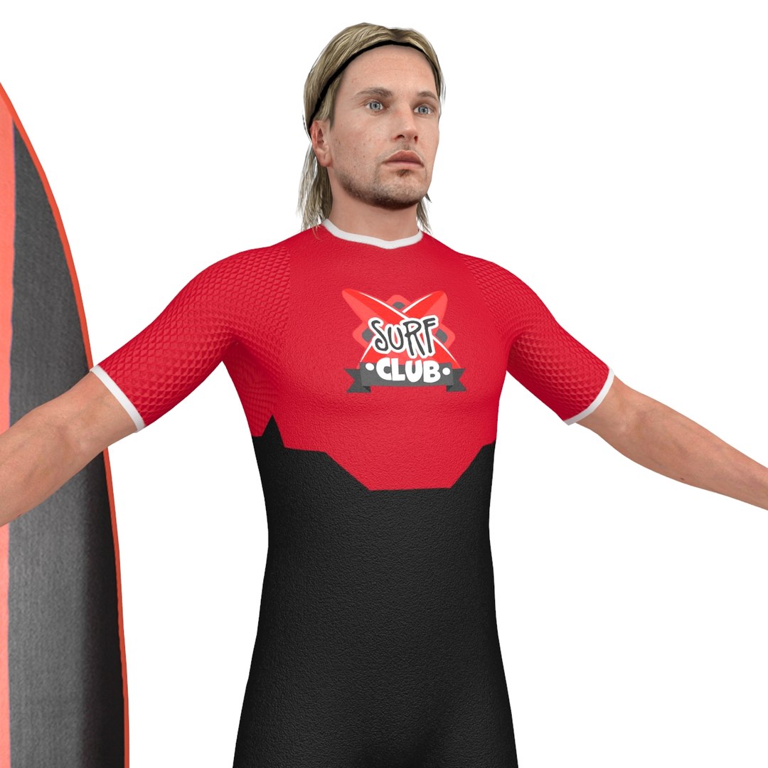 3D Model Rigged Surfer - TurboSquid 1326757