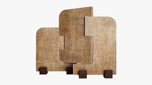 3D model Brutalist Folding Screen
