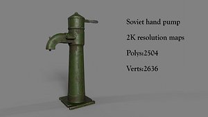 3D Soviet union hand water pump model