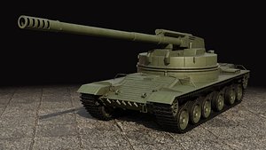 3D Object 327  Puck self-propelled artillery low-poly rigged