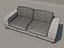 Bianca Leather Standard Sofa in White Rose Gold