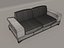 Bianca Leather Standard Sofa in White Rose Gold