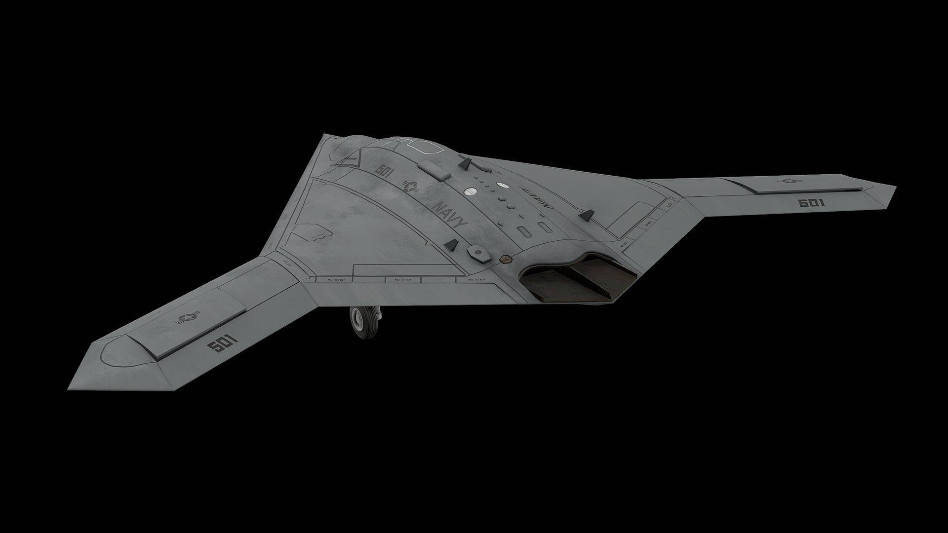 3D Model Northrop Grumman X-47B UAV - TurboSquid 2311166