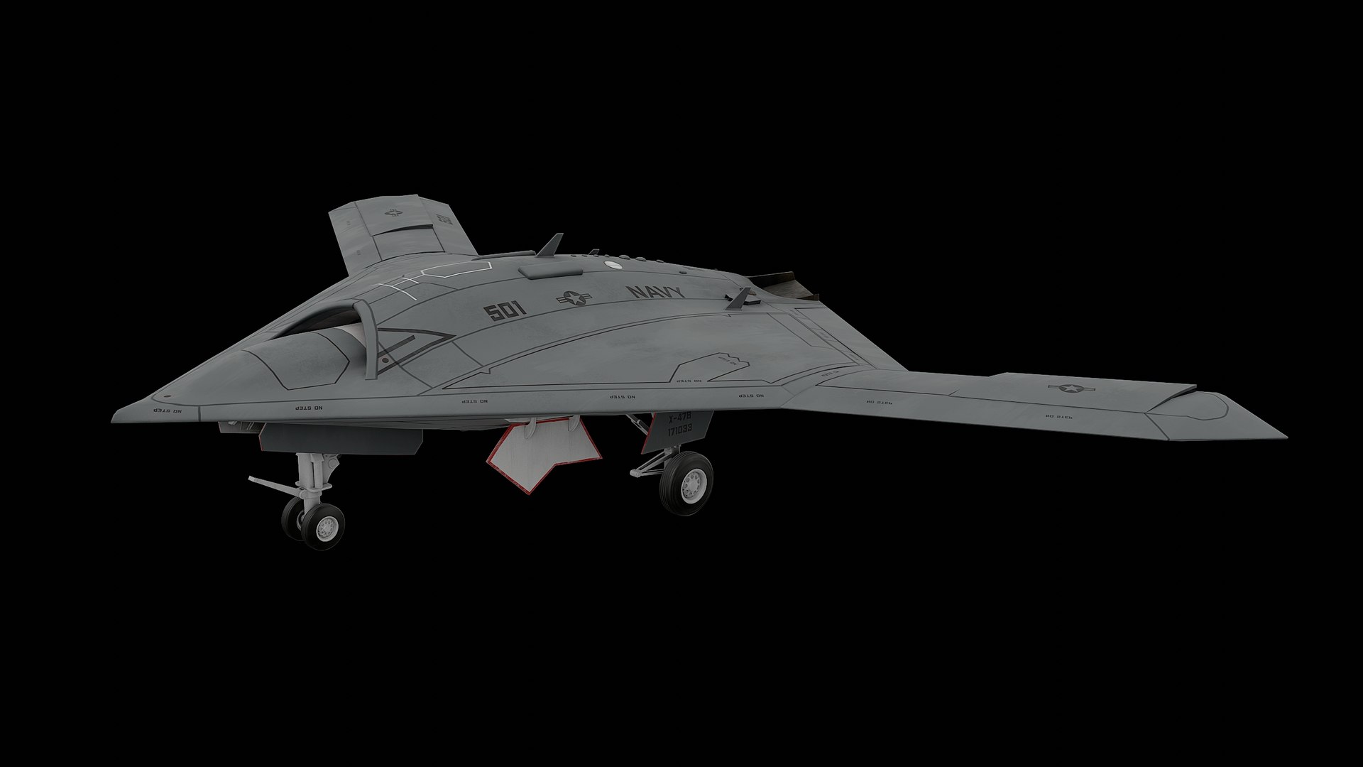 3D Model Northrop Grumman X-47B UAV - TurboSquid 2311166
