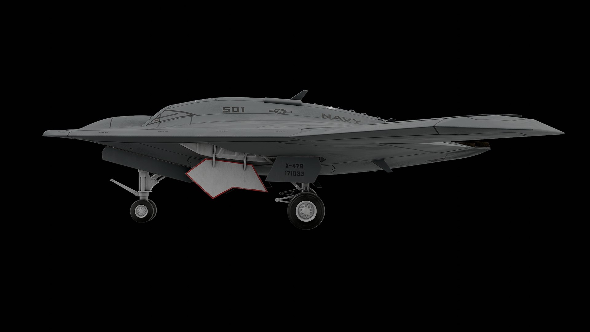 3D Model Northrop Grumman X-47B UAV - TurboSquid 2311166