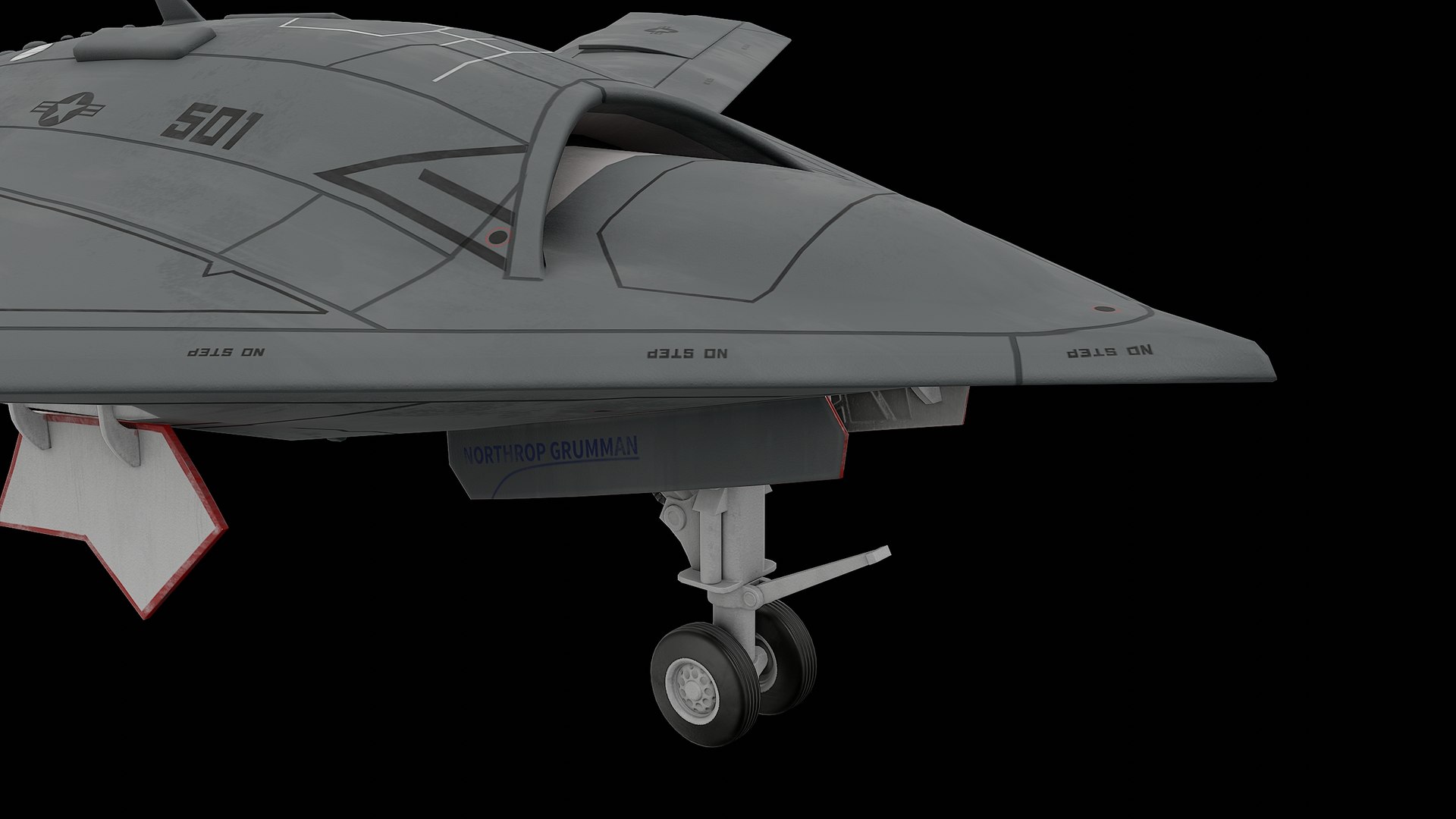 3D Model Northrop Grumman X-47B UAV - TurboSquid 2311166
