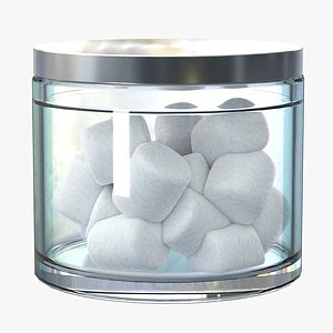3D jar cotton swabs model