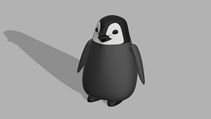 3D model Adorable Baby Penguin