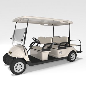 3d model large golf cart