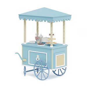 blue sweets stall 3D model
