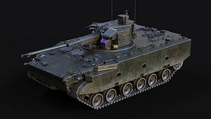 3D model 2S38 Derivatsiya PVO Russian Game Ready LODs Rigged