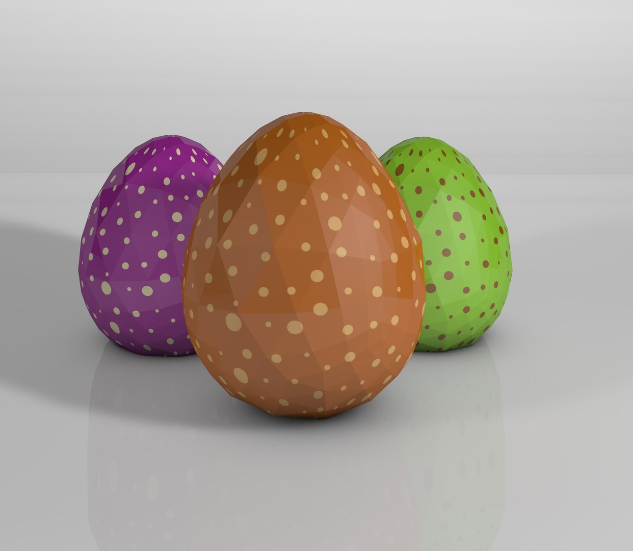 3D Easter Eggs Dots - TurboSquid 1270994