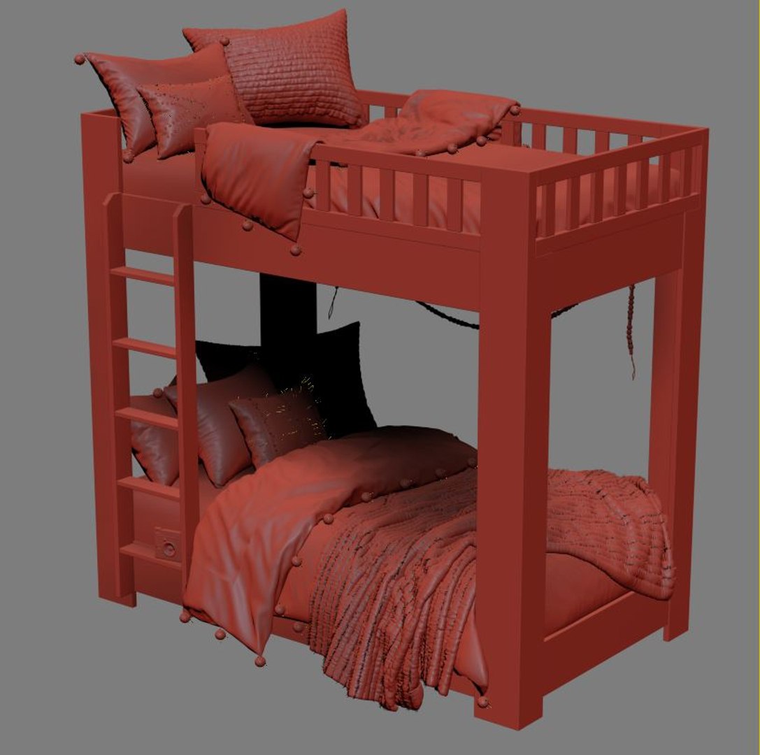 Callum Bunk Bed Restoration 3D Model TurboSquid 1709820