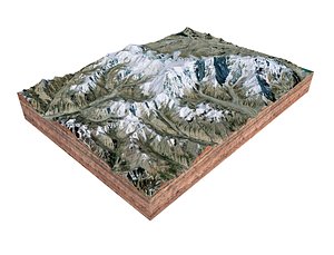 3D Kongur Tagh Mountain China model