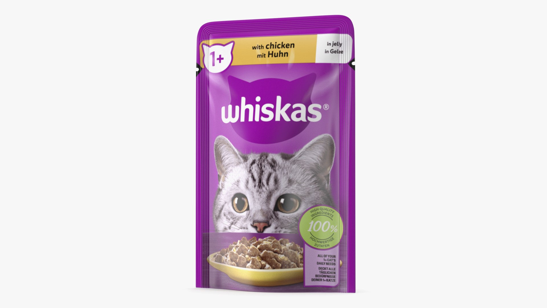 Wet Cat Food Whiskas Pouch 3D Model - TurboSquid 2113696