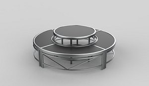 portable circular stage 02 3D model 3D model