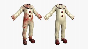 Clown Terror Outfit A02 Full White - Character Design