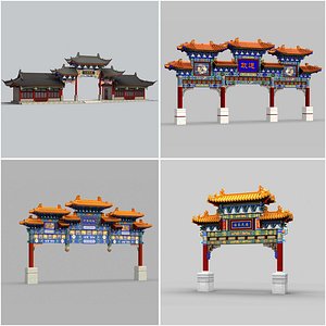 Chinese Archway Collection 01 3D model