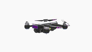 3D Carbon Unmanned Vehicle 3D Model model