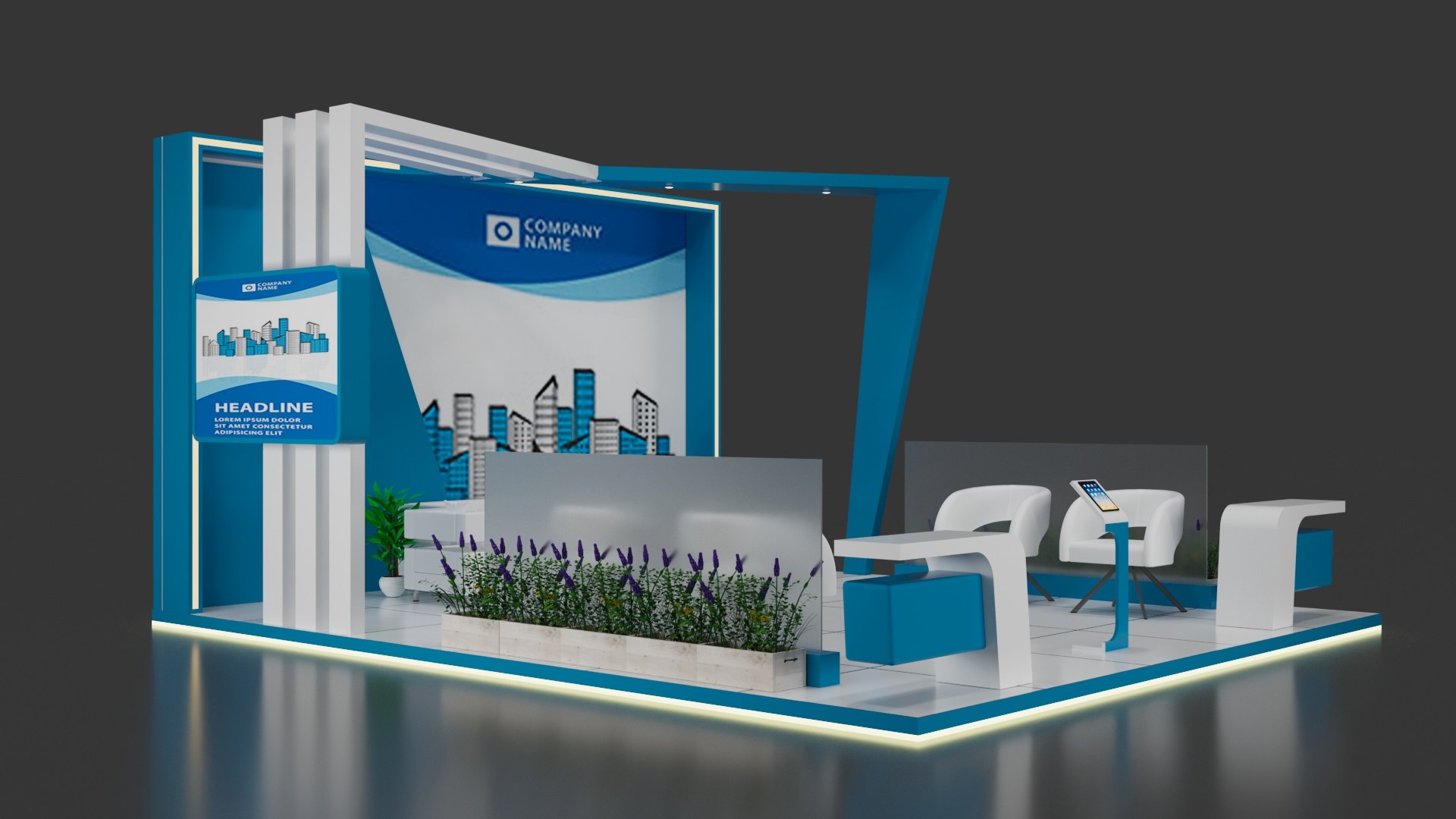 3D Booth Model - TurboSquid 2255237