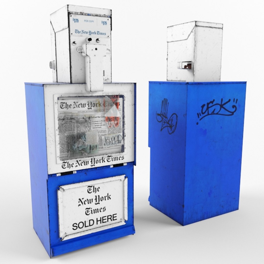 3d new york newspaper dispenser