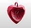 K-T 3D-Printable Valentine Crystal-Heart-TwoLetters Pendant