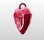 K-T 3D-Printable Valentine Crystal-Heart-TwoLetters Pendant