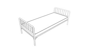 LOWPOLY HOSPITAL BED