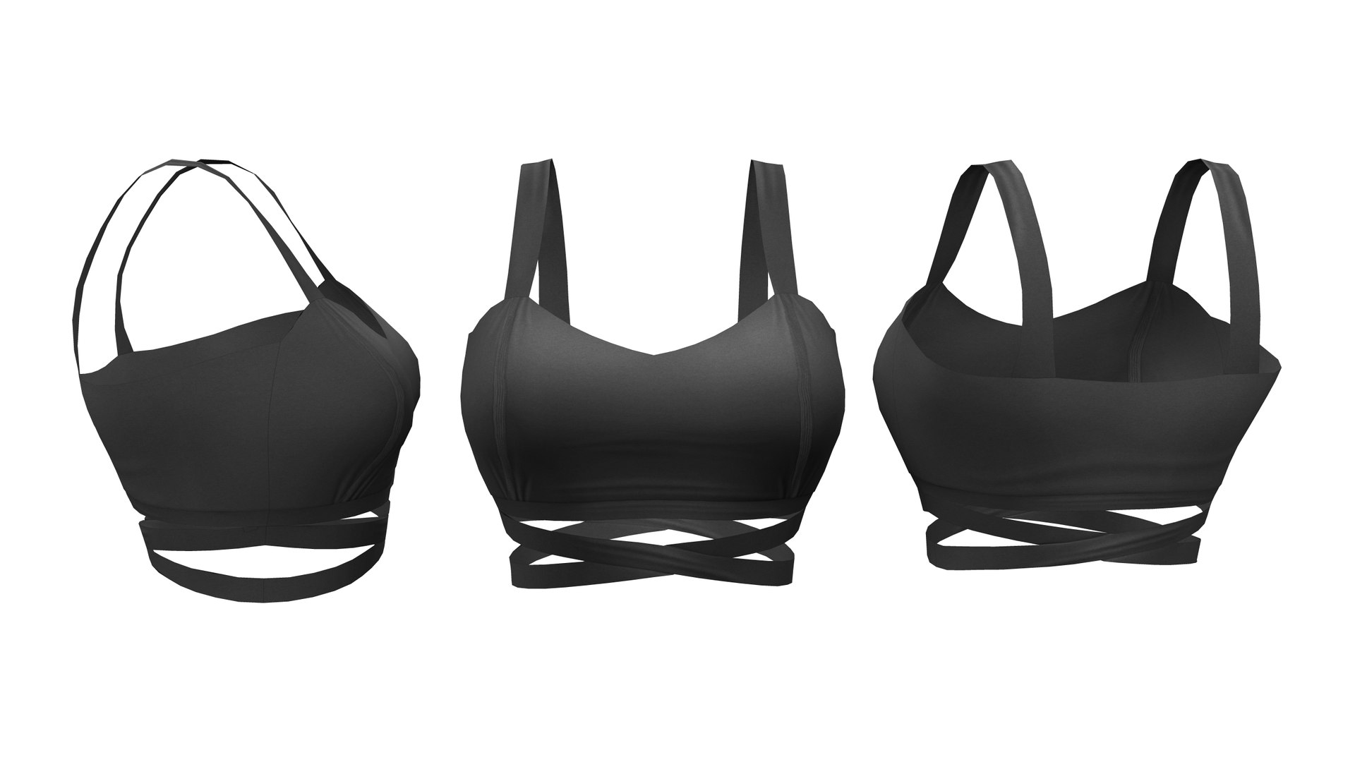 Crop Top With Straps 3D - TurboSquid 1793259