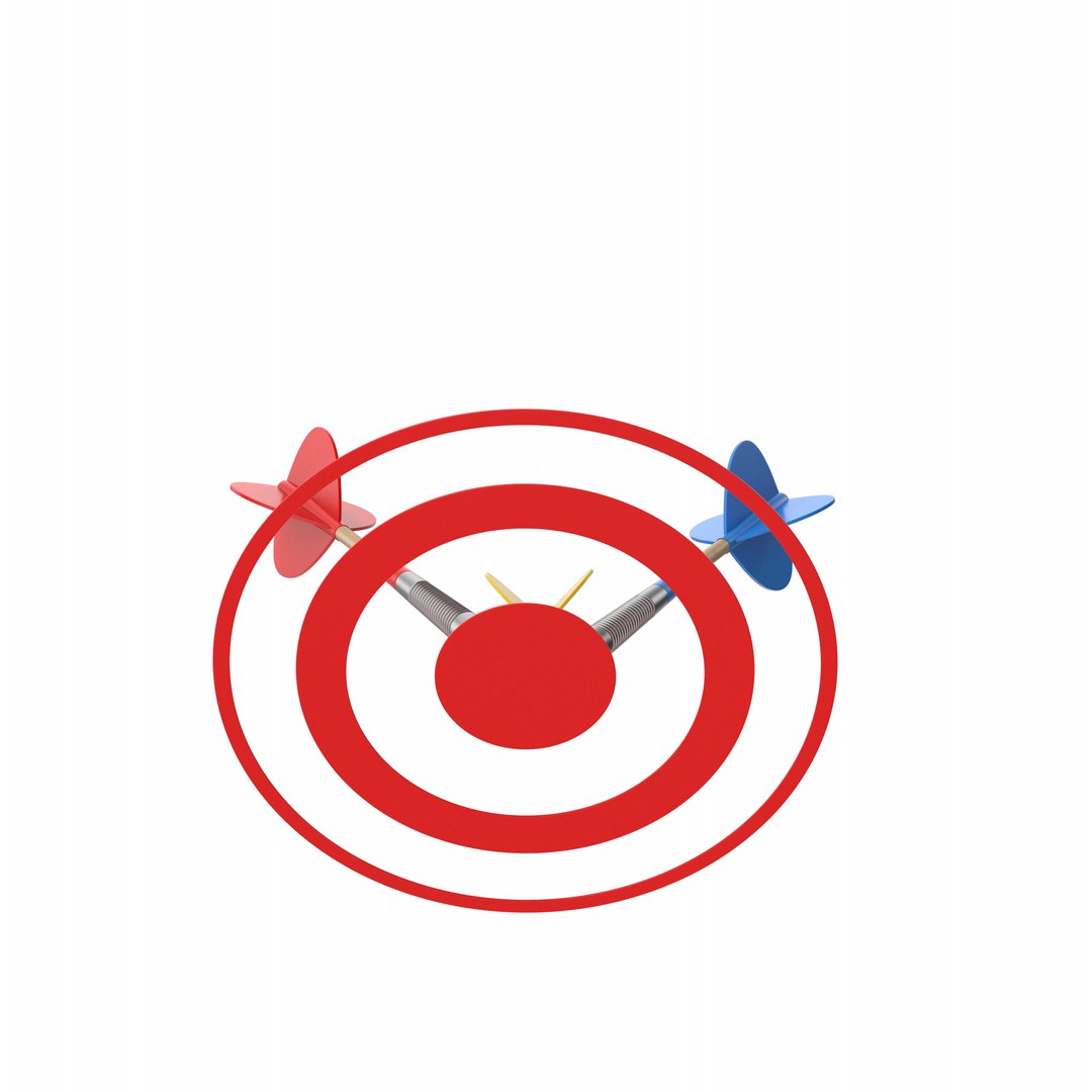 3D Model Darts On Red Target - TurboSquid 2204107