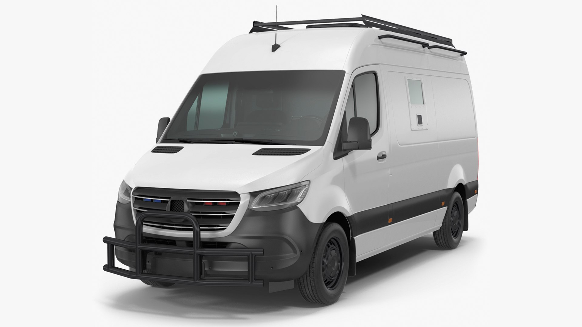 Armored Bulletproof SWAT Van 3D model preview