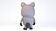 漫画風のヒューマノイドアライグマのキャラクター