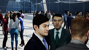 Low Poly People Pack - 95 Pieces Animated Business People Pack 3D model