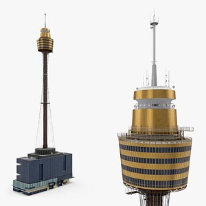 City Landmark Tower with Viewing Platform 3D model