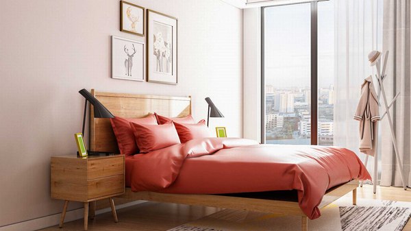 3D bedroom bed room model