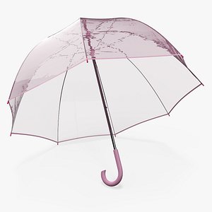Kids Clear Bubble Umbrella Pink