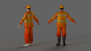 people workman worker safety offshore oil rig mechanic rescue model