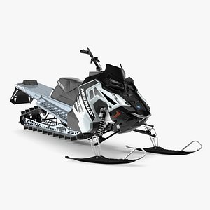 Sled Polaris Black Rigged 3D model