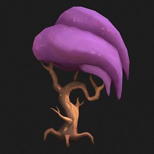 stylized tree 3D model