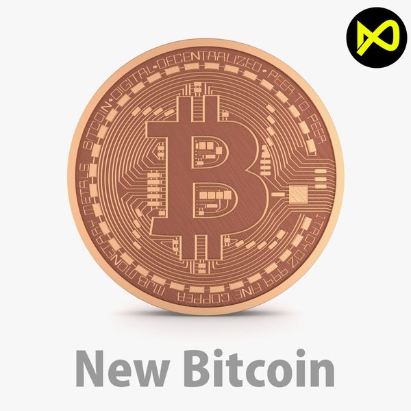 3D bitcoin coin bit model