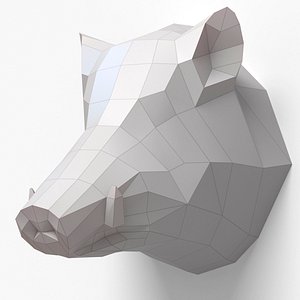 Boar Head Papercraft
