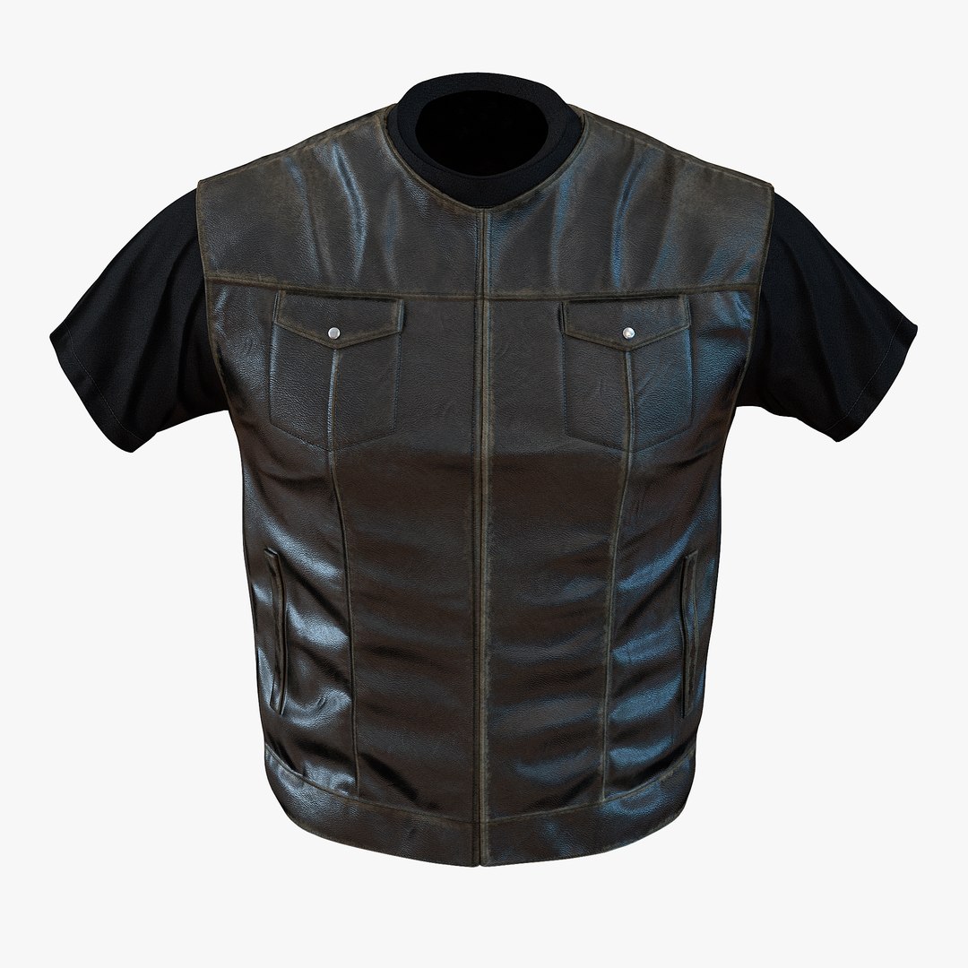 Biker Vest Generic 3D Model preview