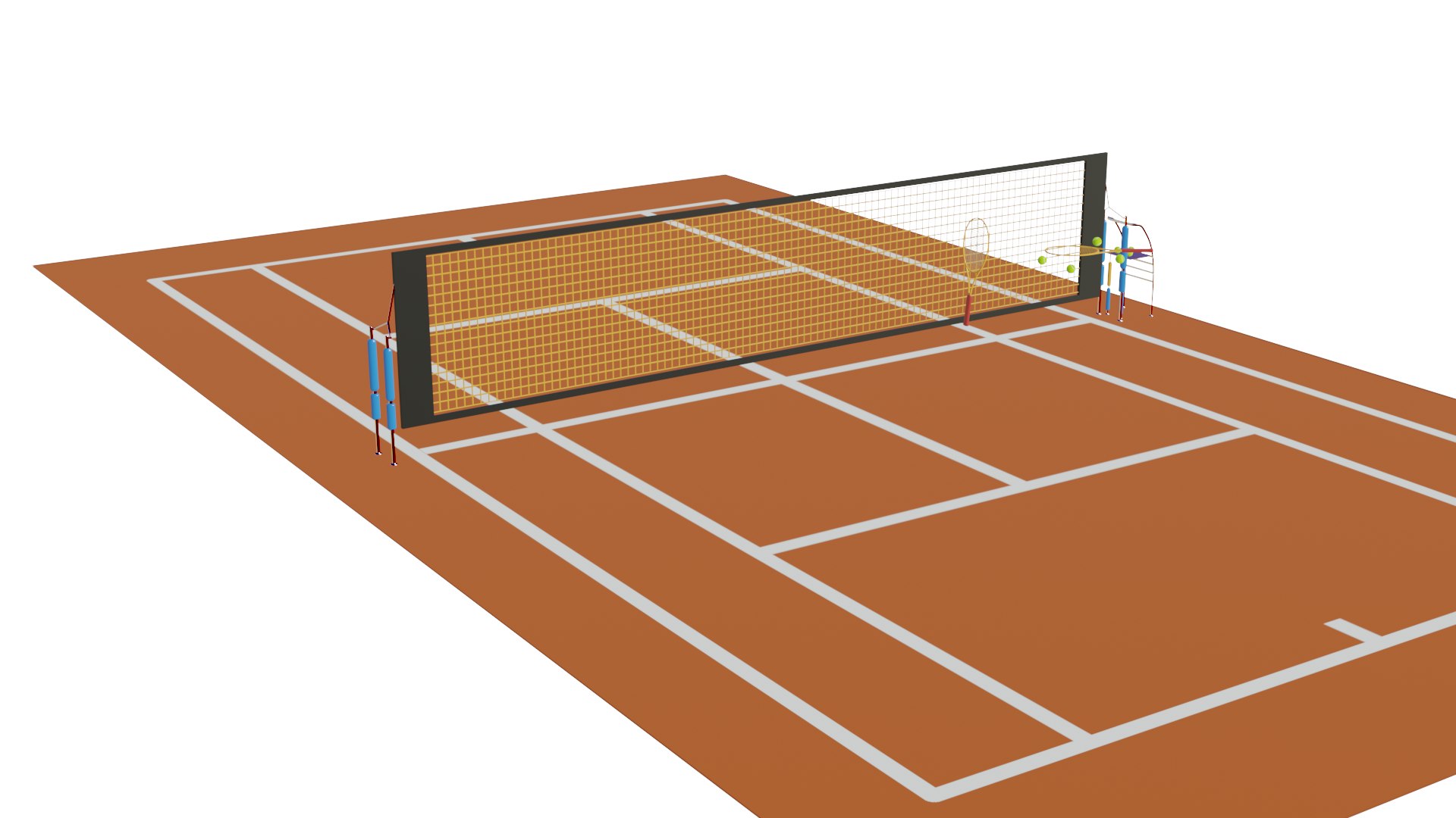 3D Tennis Court Model - TurboSquid 1840391
