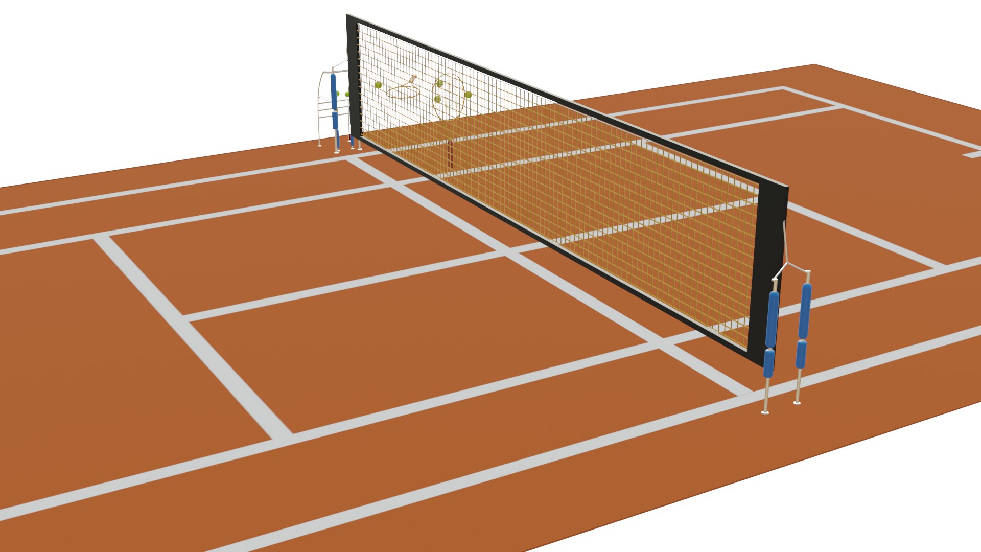 3D Tennis Court Model - TurboSquid 1840391