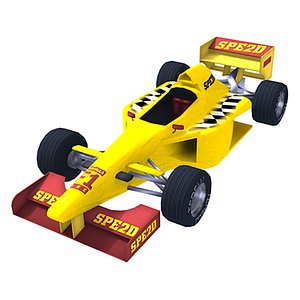 3ds max optimized f1 racing car