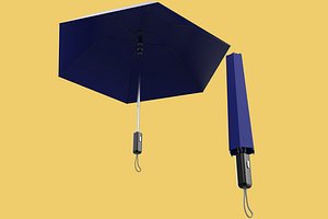 FOLDED OPEN CLOSED UMBRELLA AUTO FOLDABLE FOLDING COMPACT CLOSE