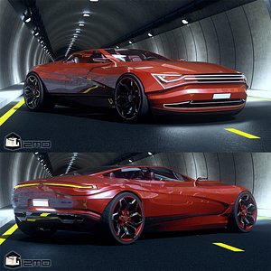 vexant car concept sedan 3D model